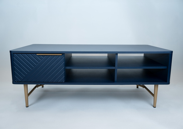 Contemporary Navy Blue Coffee Table