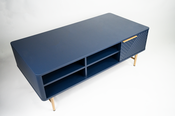 Contemporary Navy Blue Coffee Table